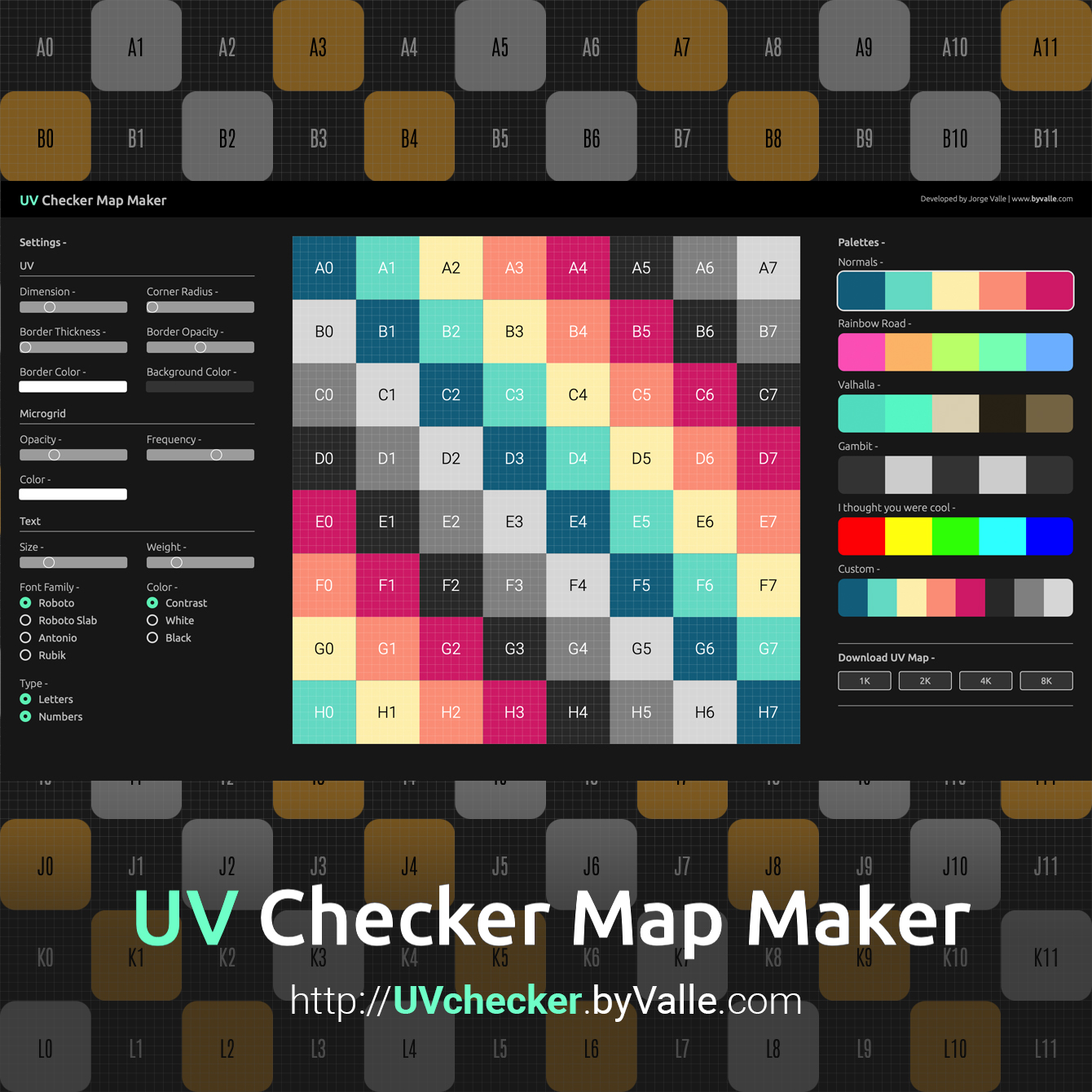 UV Map Checker Maker byValle Thumbnail Jorge Valle